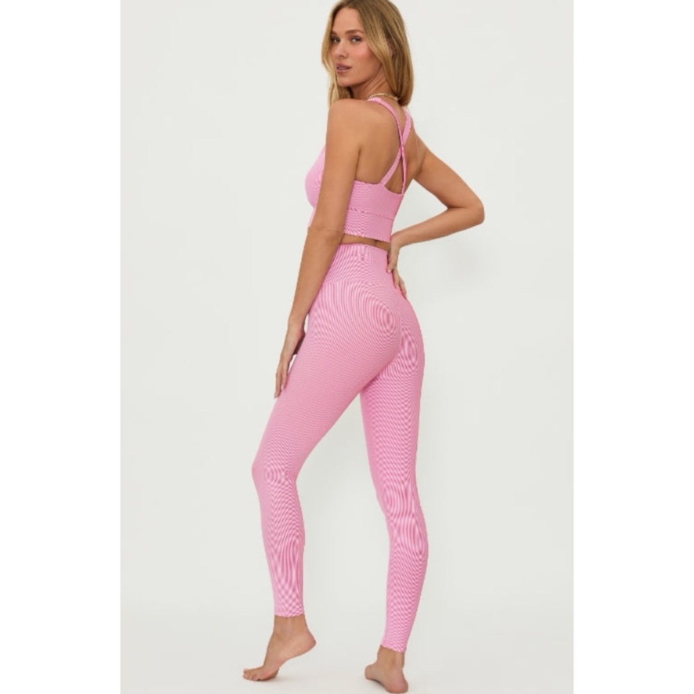Beach Riot Tayler Legging Candy Cane Two Tone Rib - Picture 2 of 2